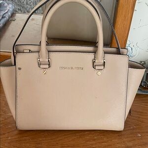 Michael Kors Beige Satchel with Dual Handles